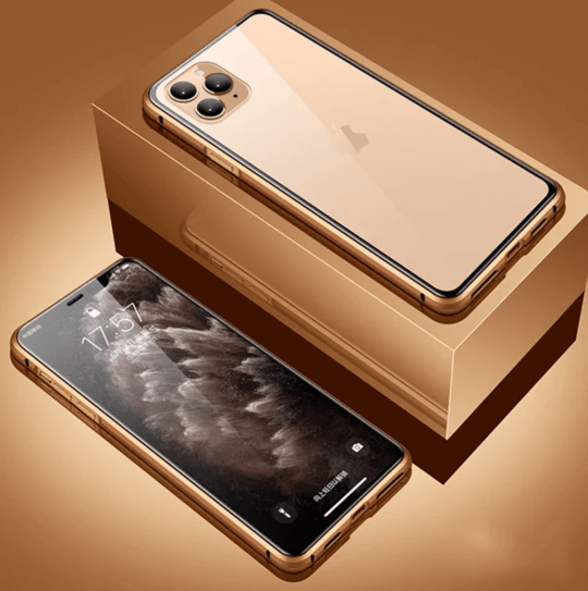iPhone 11 Magnetic Case Electronic Auto-Fit Glass Back Cover - Casekart