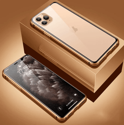 iPhone 11 Pro Max Magnetic Case Electronic Auto-Fit Glass Back Cover