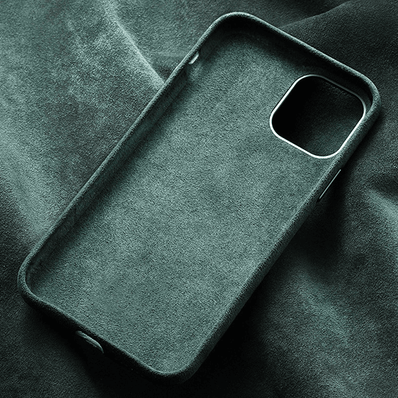 iPhone 11 Pro Max Suede Leather Case Genuine Hard Back Cover