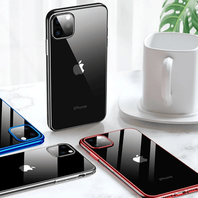 iPhone 11 Pro Max Transparent Case Electroplating TPU Back Cover