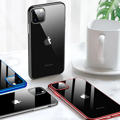 iPhone 11 Pro Transparent Case Electroplating TPU Back Cover