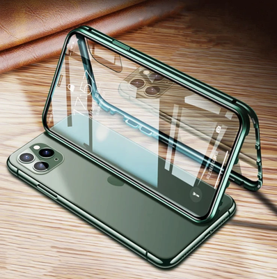 iPhone 11 Magnetic Case Electronic Auto-Fit Glass Back Cover - Casekart