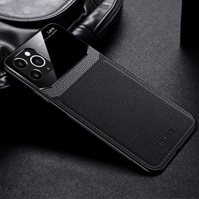 iPhone 11 Pro Leather Lens Case Hybrid Hard Back Cover