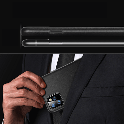 iPhone 11 Pro Max Leather Case Genuine Hard Back Cover