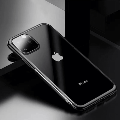 iPhone 11 Pro Max Transparent Case Electroplating TPU Back Cover