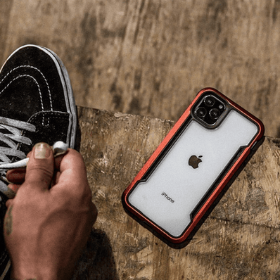 iPhone 11 X-Doria Defense Shield Transparent Bumper Protective Case Back Cover - Red