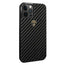 iPhone 12 Lamborghini Elemento D3 Carbon Fiber Cover - Black