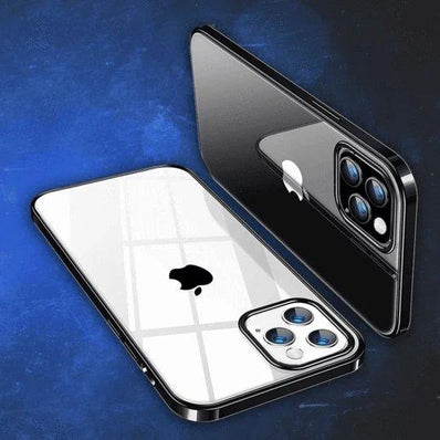 iPhone 12 Mini Transparent Case Electroplating Glitter Back Cover