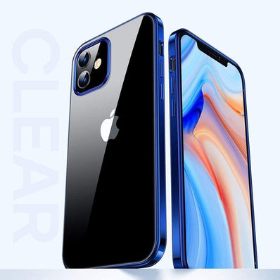 iPhone 12 Mini Transparent Case Electroplating Glitter Back Cover