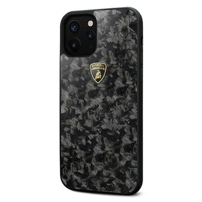 iPhone 12 Pro Max Lamborghini Huracan D14 Carbon Fiber Cover - Black