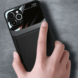 iPhone 12 Pro Max Leather Case Lens Polarized Back Cover