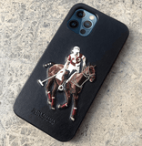 iPhone 12 Pro Max Santa Barbara Polo Jockey Series Luxury Leather Back Case - Casekart
