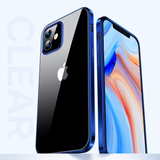 iPhone 12 Pro Max Transparent Case Electroplating Glitter Back Cover - Casekart