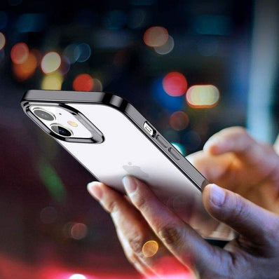 iPhone 12 Pro Max Transparent Clear Camera Protection Case - Black