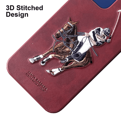 iPhone 12 Pro Santa Barbara Polo Jockey Series Luxury Leather Back Case
