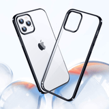 iPhone 12 Pro Transparent Case Electroplating Glitter Back Cover - Casekart
