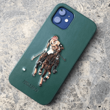 iPhone 12 Santa Barbara Polo Jockey Series Luxury Leather Back Case