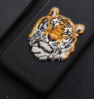 iPhone 12 Santa Barbara Roar Series Luxury Leather Back Case