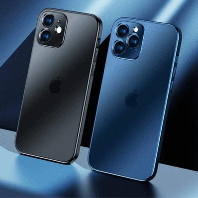 iPhone 12 Transparent Case Electroplating Glitter Back Cover