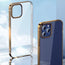 iPhone 12 Transparent Case Electroplating Glitter Back Cover