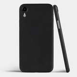 iPhone Xr Ultra Slim Matte Paper Back Case Cover - Black