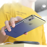 iPhone Xs Max Gradient Transparent Camera Protection Case Back Cover