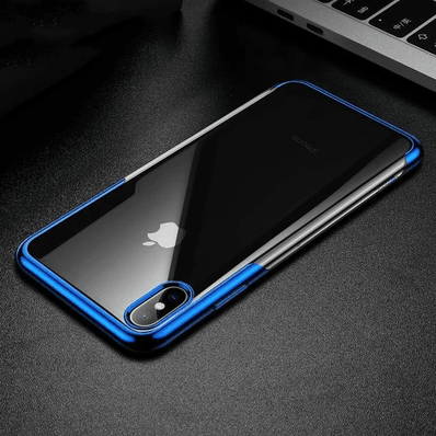 iPhone X/Xs Electroplating TPU Silicone Case Blue