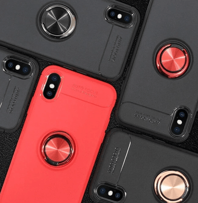 iPhone X/Xs Finger Ring Silicone Hybrid Case