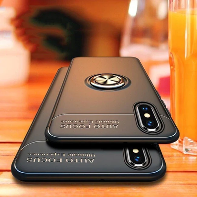 iPhone X/Xs Finger Ring Silicone Hybrid Case
