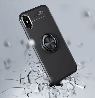 iPhone X/Xs Finger Ring Silicone Hybrid Case - Casekart